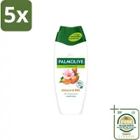 Palmolive 5 x – Douchecrème – Naturals Almond & Milk – 500 ml - Wasstrips - Douchecrème - Amandel - Melk - Huid Verzorging - Mild Reinigen