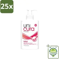 Unicura 25 x - Vloeibare Zeep Mild - Verzachtend - 250 ml - Grootverpakking - Vaatwasstrips - Handzeep - Antibacterieel - Milde Handzeep - Handen Reinigen - Hygiëne
