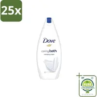 Dove 25 x – Douchegel – Caring Bath – 450 ml - Grootverpakking - Vaatwasstrips - Douchegel - Huid Verzorging - Zachte Huid - Schuim Douchegel - Hydraterende Crème