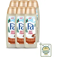 Fa 6 x - Douchegel - Winter Splashes Hot Pool Cacao - Warm & Verwarmend - Verzachtend - 250 ml - Wasstrips - Douchegel - Winter - Verwarmend - Cacao - Verzachtend