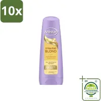 Unilever 10 x – Conditioner – Stralend Blond – 200 ml - Grootverpakking - Vaatwasstrips - Blond Haar Verzorgen - Verhelderen - Glans - Levendigheid - Kleuraccenten