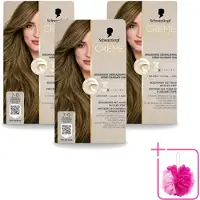 Schwarzkopf 3 x - Haarkleuring - Creme Supreme 7-0 - Natuurlijk Donkerblond - 245g - Bulkverpakking - Haarkleur - Douchemop - Haarkleuring