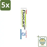 FLUOCARIL 5 x - Tandpasta - Met Fluoride - 75 ml - Wasstrips - Fluoride Tandpasta - Tanden Beschermen - Gaatjes Voorkomen - Tanden Versterken - Bi-fluoride Tandpasta