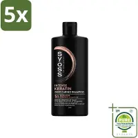 Syoss 5 x – Shampoo – Keratin Deep Caring – 440 ml - Grootverpakking - Vaatwasstrips - Keratine Shampoo - Haarversterking - Haarherstel - Beschadigd Haar - Breekbaar Haar