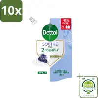 Dettol 10 x - Handzeep Navulling - Soothe - Lavendel & Vioolbloesem - 500 ml - Grootverpakking - Vaatwasstrips - Handwas - Handhygiëne - Handverzorging - Antibacterieel - Lavendel