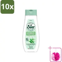 Le Chat 10 x - Douchegel - PH Neutraal - Met Extract Van Aloë Vera - Verfrissend - 300 ml - Bulkverpakking - Douchegel aloë vera - Douchemop - Frisheid huid