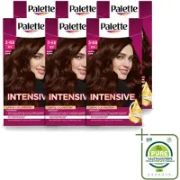 Palette 6 x Poly - Haarverf - Mahonie 878 - 115ml - Grootverpakking - Vaatwasstrips - Haarverf - Arganolie - Grijsdekking - Mahonie - Haarverf Crème