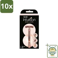 Wilkinson 10 x Sword - Scheermes - Intuition Rose Gold - Luxe - 10 mesjes - Wasstrips - Scheermes - Veiligheidsscheermes - Roze Goud - Intuïtieve Scheermes - Comfortabele Scheerbeurt