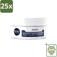 Nivea 25 x Men – Gezichtscrème – Sensitive Intensive – 50 ml - Wasstrips - Gevoelige Huid - Gezichtscrème - Mannelijke Huid - Intensieve Hydratatie - Kamille Extract