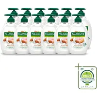 Palmolive 12 x - Handzeep - Met Pomp - Almond Milk - 500ml - Grootverpakking - Vaatwasstrips - Handzeep - Melk - Amandel - Zeepvrij - Natuurlijke Handzeep