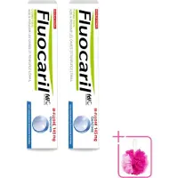 FLUOCARIL 2 x - Tandpasta - Met Fluoride - 75 ml - Bulkverpakking - Fluoride tandpasta - Douchemop - Tanden beschermen