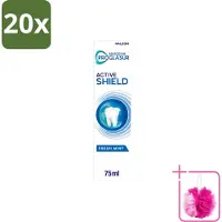 Sensodyne 20 x - Tandpasta - ProGlasur Active Shield - Fresh Mint - Frisse Munt - 75 ml - Bulkverpakking - Tandpasta - Douchemop - Glazuurbescherming