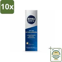 Nivea 10 x MEN - Anti-Age - Hydraterende Gezichtsgel met Hyaluron - 50 ml - Wasstrips - Anti-ouderdom - Gezichtsgel - Hyaluronzuur - Hydratatie - Huidverzorging