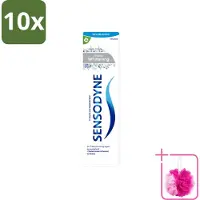 Sensodyne 10 x – Tandpasta – Gentle Whitening – 75 ml - Bulkverpakking - Gevoelige tanden - Douchemop - Tandpasta