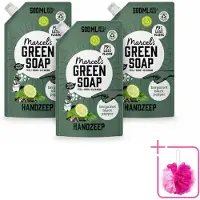 Marcel's Green Soap 3 x - Handzeep - Bergamot & Black Pepper - Natuurlijke verzorging - 500 ml - Bulkverpakking - Handzeep navulling - Douchemop - Biologisch afbreekbaar