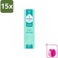 Seepje 15 x - Douchegel - Duurzaam & Handig - Eikenmos en Neroli - Navulling - 38 gr - Bulkverpakking - Douchegel navulling - Douchemop - Eikenmos