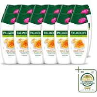 Palmolive 12 x – Douchecrème – Milk & Honey - 250 ml - Wasstrips - Douchecrème - Voedende Douchecrème - Melk En Honing - Huid Verzorging - Hydraatende Douchecrème