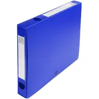 Exacompta Boîte de Classement à pression Dos 40mm Polypro Bleu