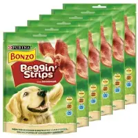Bonzo Beggin' Strips - Bacon - 120 g - per 6 stuks