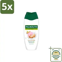 Palmolive 5 x – Douchegel – Almond Milk – 250 ml - Wasstrips - Douchegel Amandel - Zachte Reiniging - Gevoede Huid - Amandelmelk - Milde Douchegel