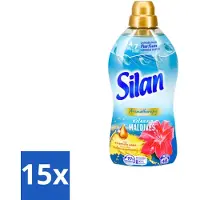 Silan 15 x Aromatherapy - Wasverzachter - Relaxing Maldives - Essentiële Oliën en Langdurige Parfum - 48 Wasbeurten - 1.056L - Voordeelverpakking - 15 stuks