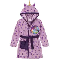 Unicorn Academy Badjas - Maat 110/116 - Paars - Kind - Polyester