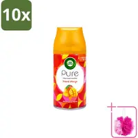 Air Wick 10 x – Luchtverfrisser Navulling – Island Mango – 250 ml - Bulkverpakking - Luchtverfrisser - Douchemop - Tropische geur