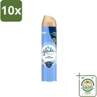 Glade 10 x – Luchtverfrisser Spray – Pure Clean Linen – 300 ml - Wasstrips - Luchtverfrisser - Frisse Geur - Luchtverfrisser Spray - Geur Tegen Geurtjes - Luchtverfrisser Linnen