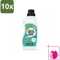 Marcel's Green Soap 10 x - Wasverzachter - Perzik & Jasmijn - Zachte frisheid - 30 Wasbeurten - 750 ml - Bulkverpakking - Wasverzachter - Douchemop - Wasmiddel
