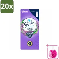 Glade 20 x – Touch & Fresh Navulling – Tranquil Lavender & Aloe – 10 ml - Bulkverpakking - Lavendel en aloë luchtverfrisser - Douchemop - Compacte geurboost