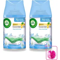 Air Wick 2 x - Luchtverfrisser Navulling - Fris Linnen & Lila - Automatische Spray - 250 ml - Bulkverpakking - Luchtverfrisser - Douchemop - Geurverspreider
