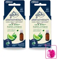 Glade 2 x – Aromatherapy Mist Diffuser Navulling – Calm Mind – 17,4 ml - Bulkverpakking - Aromatherapie - Douchemop - Ontspanning