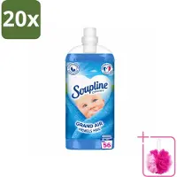 Soupline 20 x - Wasverzachter - Hemels Fris - 1350 ml - Bulkverpakking - Wasverzachter - Douchemop - Wasgoed