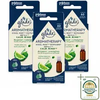 Glade 3 x – Aromatherapy Mist Diffuser Navulling – Calm Mind – 17,4 ml - Wasstrips - Aromatherapie - Ontspanning - Luchtverfrisser - Bergamot - Citroengras