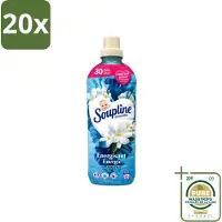 Soupline 20 x – Wasverzachter – Energie Jasmijn & Witte Bloemen – 950 ml - Wasstrips - Wasverzachter - Jasmijn - Witte Bloemen - Fris - Energie