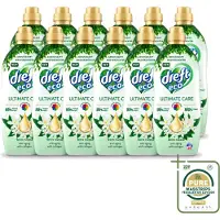 Dreft 12 x ECO - Wasverzachter - Gekleurde Was - Witte Bloem - Anti-Veroudering - 38 Wasbeurten - Wasstrips - Wasverzachter - Anti-aging - Kleurbescherming - Collageen - Wasgoed Verzorgen