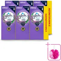 Glade 6 x - Touch & Fresh Navulling - Tranquil Lavender & Aloë - 2 × 10 ml - Bulkverpakking - Geur - Douchemop - Ontspanning
