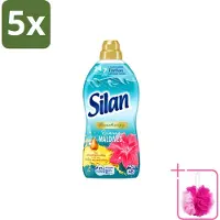Silan 5 x Aromatherapy - Wasverzachter - Relaxing Maldives - Essentiële Oliën en Langdurige Parfum - 48 Wasbeurten - 1.056L - Bulkverpakking - Wasverzachter - Douchemop - Tropische geur