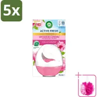 Air Wick 5 x – Luchtverfrisser – Deco Sphere Magnolia & Kersenbloesem – 75 ml - Bulkverpakking - Luchtverfrisser - Douchemop - Geur