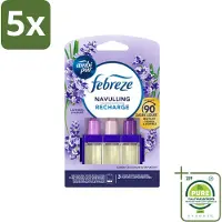 Ambi Pur 5 x - 3Volution - Navulling - Lavendel - 20 ml - Grootverpakking - Vaatwasstrips - Geurverspreider - Lavendel - Frisheid - Geurblindheid - Nare Geuren
