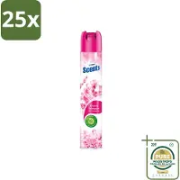 At Home 25 x – Luchtverfrisser Spray – Cherry Blossom – Fris Bloemig - 400 ml - Wasstrips - Luchtverfrisser Cherry Blossom - Bloemige Geur - Frisse Geur - Geurverwijdering - Luchtverfrisser Spray