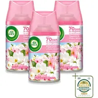 Air Wick 3 x - Luchtverfrisser Navulling - Magnolia & Kersenbloesem - Automatische Spray - 250 ml - Wasstrips - Luchtverfrisser - Geur - Geurverwijdering - Bloemige Geur - Frisheid