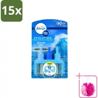 Ambi Pur 15 x 3volution - Bermuda Vibes Navulling - Luchtverfrisser - 20 ml - Bulkverpakking - Luchtverfrisser - Douchemop - Oceaan geur
