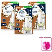 Glade 3 x - Houder Elektrische Olie - Sensual Sandelhout Jasmijn - Bulkverpakking - Geurhouders - Douchemop - Geur