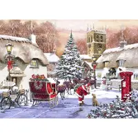Blue Bird Village and Santa Puzzel 500 Stukjes