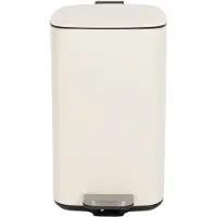 Housecraft living rechthoekige prullenbak 20 liter - crème