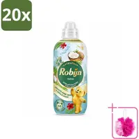 Robijn 20 x – Wasverzachter – Kokos Sensation – 765 ml - Bulkverpakking - Wasverzachter kokos - Douchemop - Wasverzachter tropisch