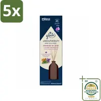 Glade 5 x - Geurstokjes Moment van Zen - Aromatherapie Geurverspreiding - 80 ml - Wasstrips - Aromatherapie - Geurstokjes - Lavendel - Sandelhout - Geurverspreiding