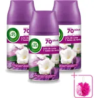 Air Wick 3 x - Luchtverfrisser Navulling - Maan Lelie - Automatische Spray - 250 ml - Bulkverpakking - Maanlelie geur - Douchemop - Essentiële oliën