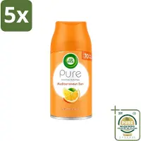 Air Wick 5 x - Luchtverfrisser Navulling - Mediterrane Zon - Automatische Spray - 250 ml - Wasstrips - Luchtverfrisser - Geur - Automatische Spray - Navulling - Zon